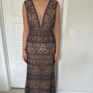 RARE BCBG Sheer Detail Gown